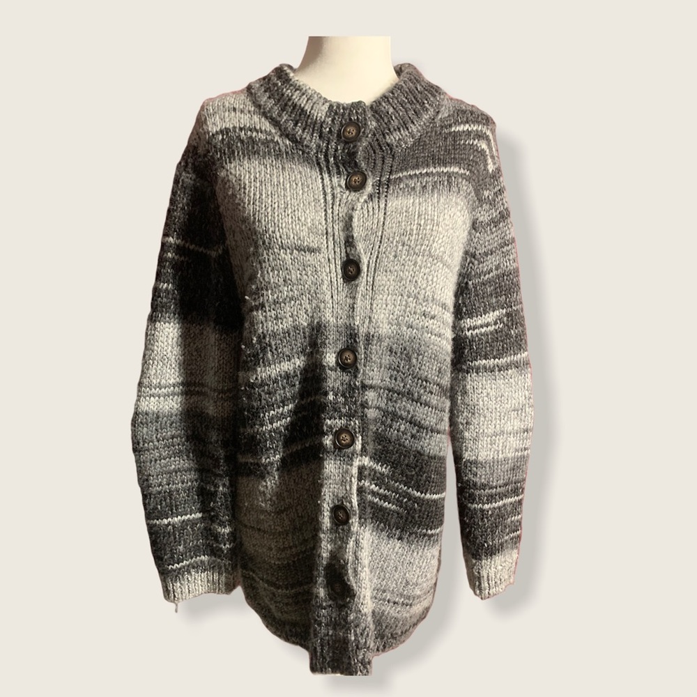 J. Jill Grey Knit Cardigan